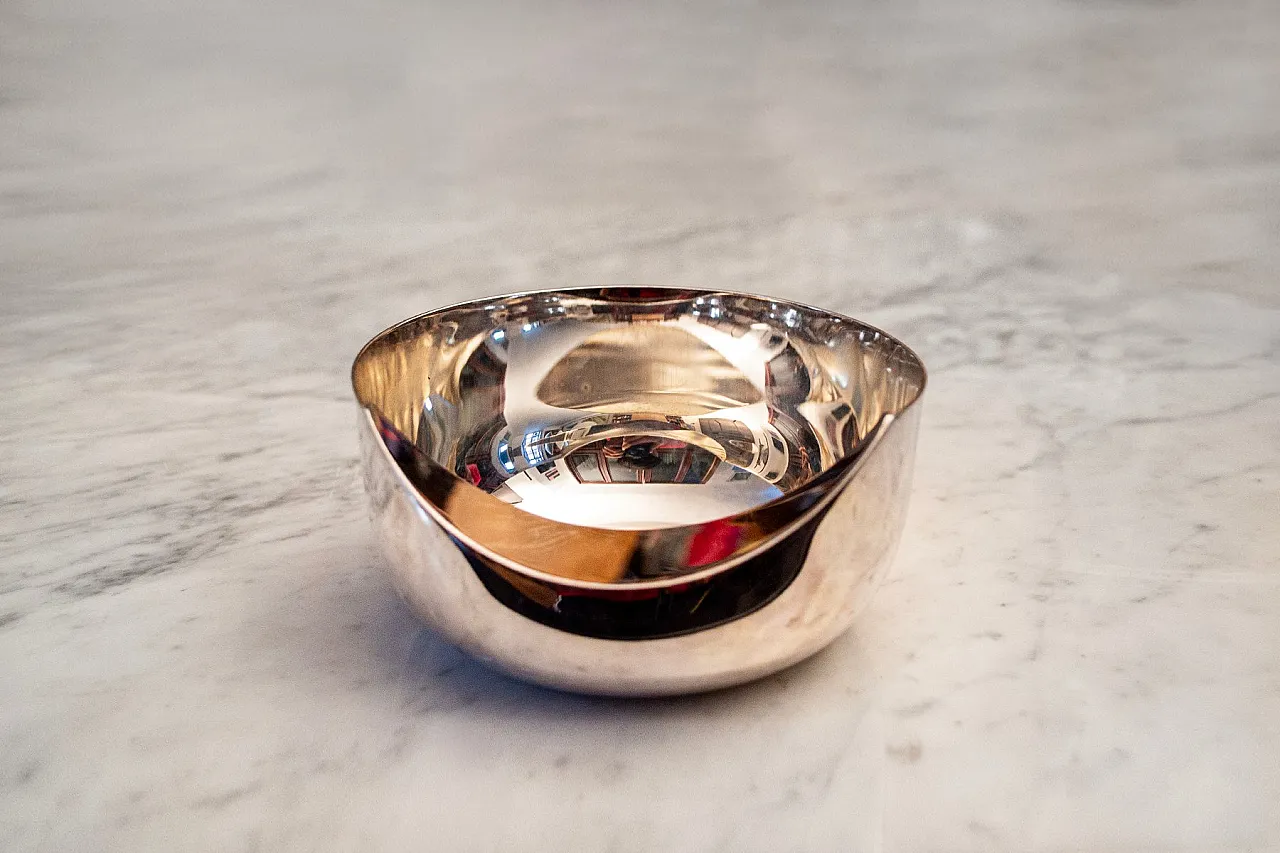 Silver-plated sculpture bowl by Lino Sabattini, 1970s 2