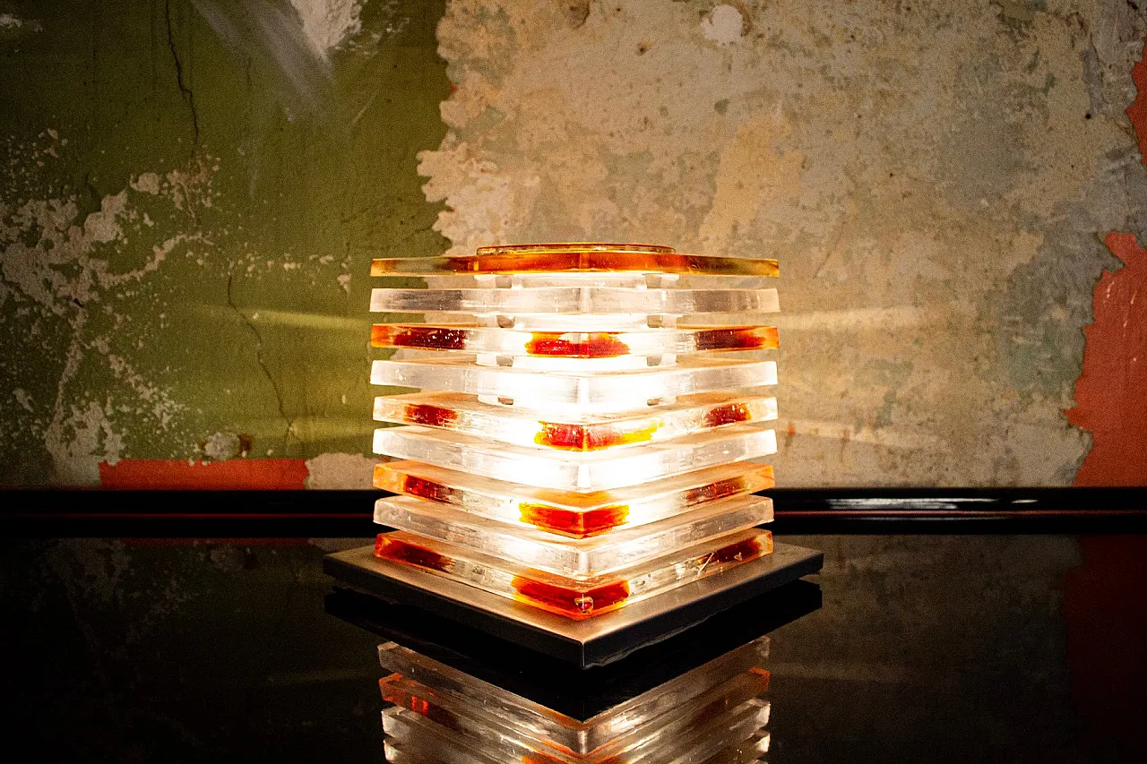 Murano glass table lamp by Albano Poli for Poliarte, 1970s 2