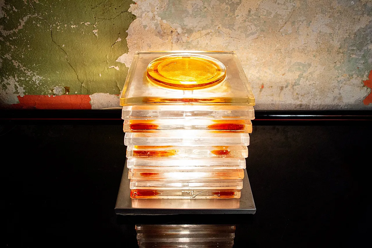 Murano glass table lamp by Albano Poli for Poliarte, 1970s 3