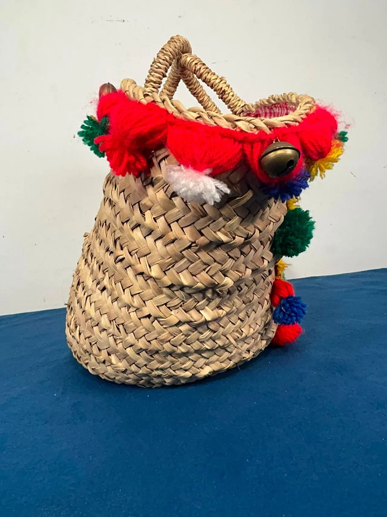 Borsa Coffa Intrecciata di paglia da carretto siciliano, anni '70 8