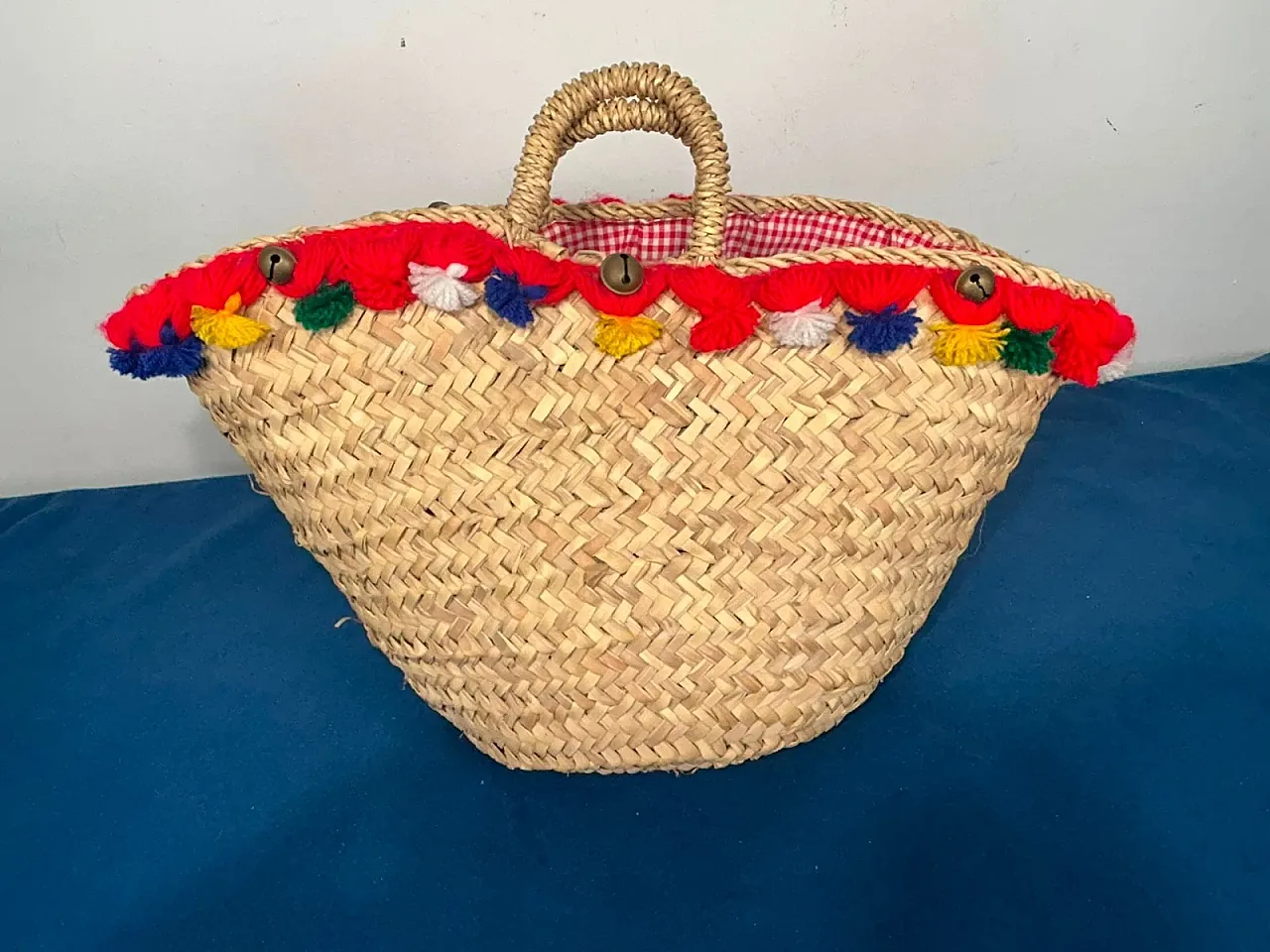 Borsa Coffa Intrecciata di paglia da carretto siciliano, anni '70 9