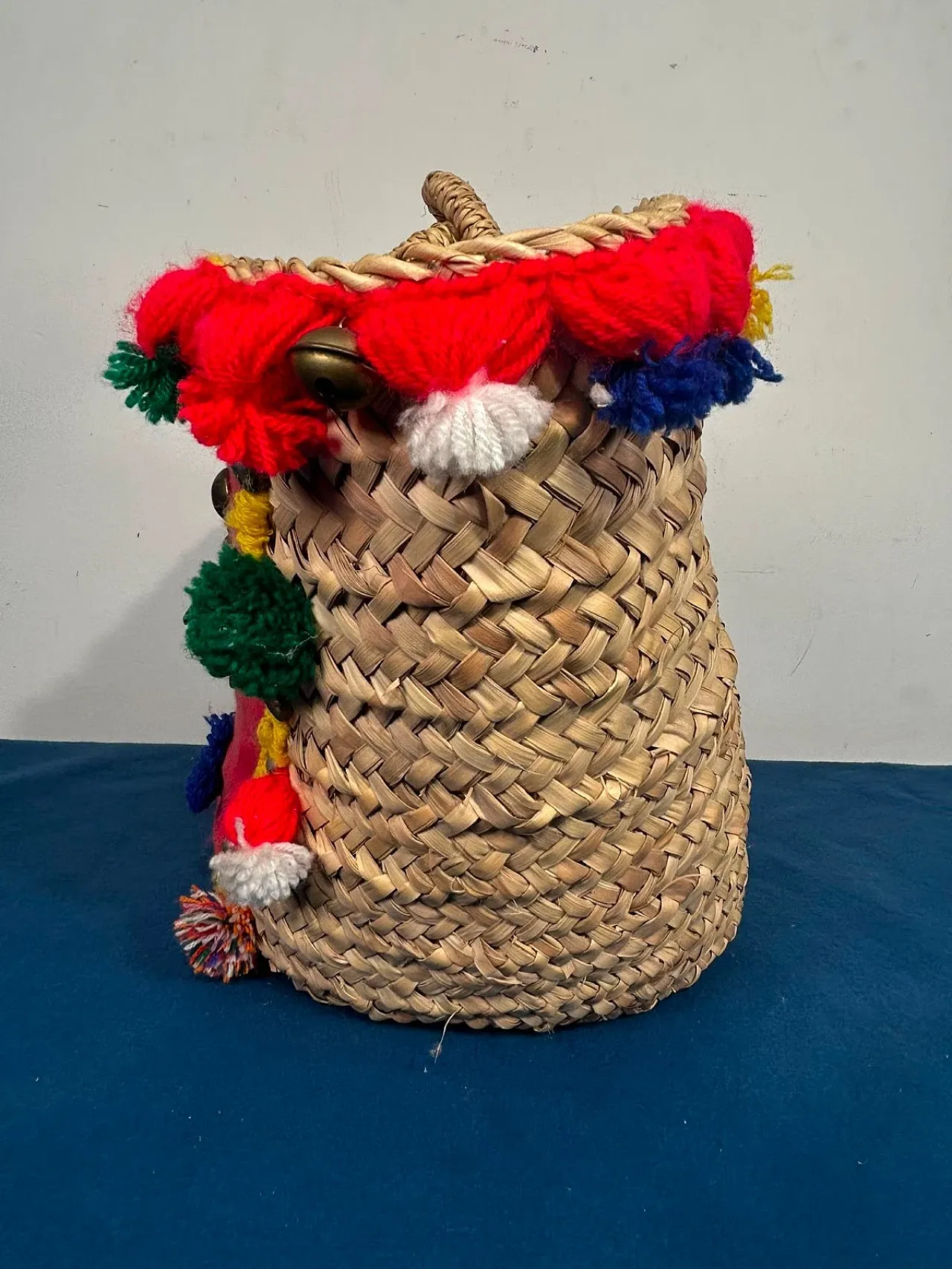Borsa Coffa Intrecciata di paglia da carretto siciliano, anni '70 12