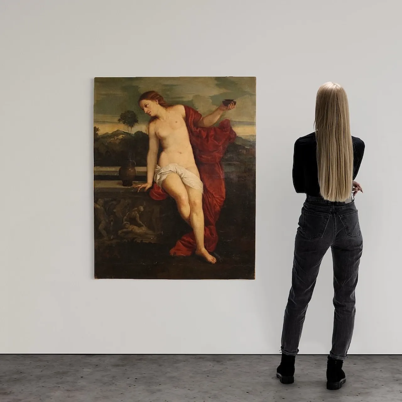 Dipinto italiano Amor Sacro, '800 3