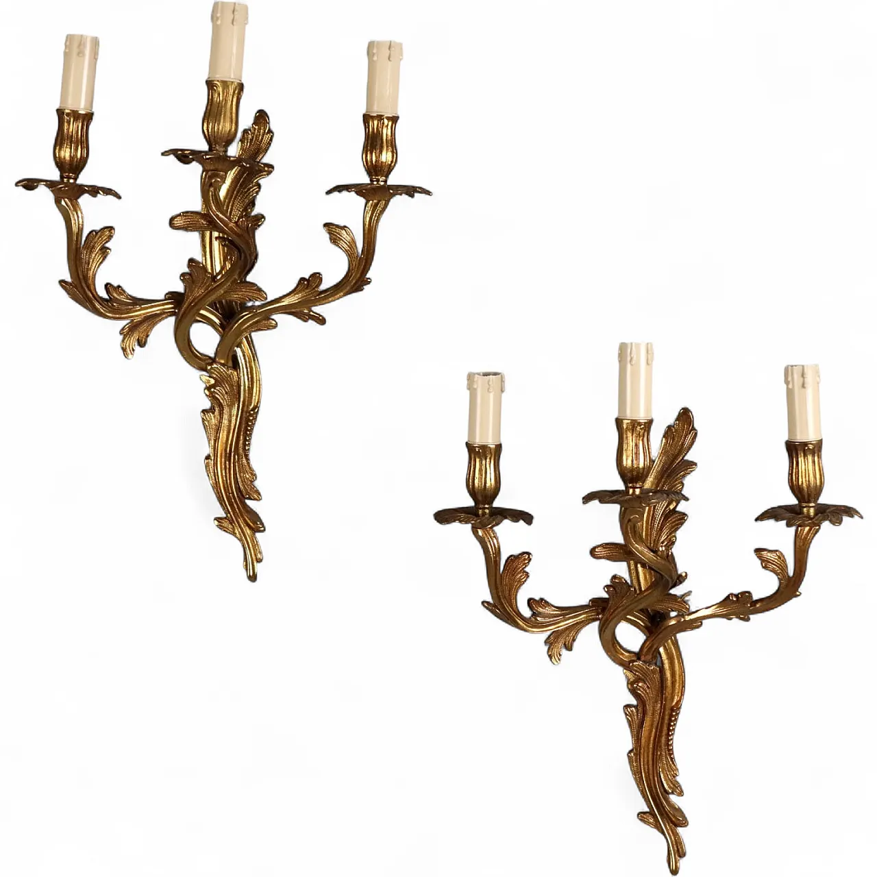 Pair of bronze appliques, early 20th century 7