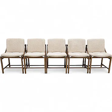 5 Vittorio Rossi dining chairs for Lorenzon, 1960s