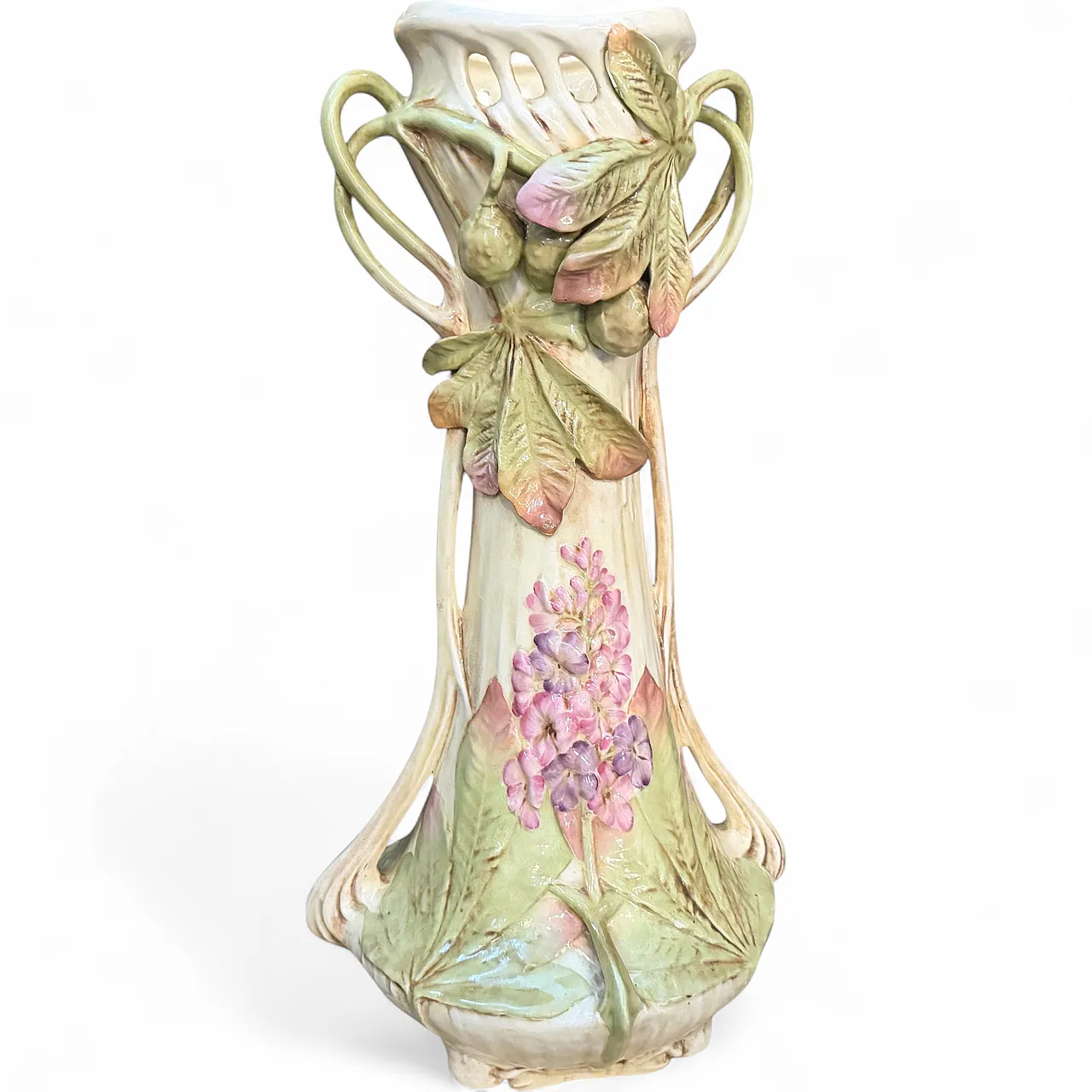 Vaso in ceramica Art Nouveau fatto a mano, '900 17