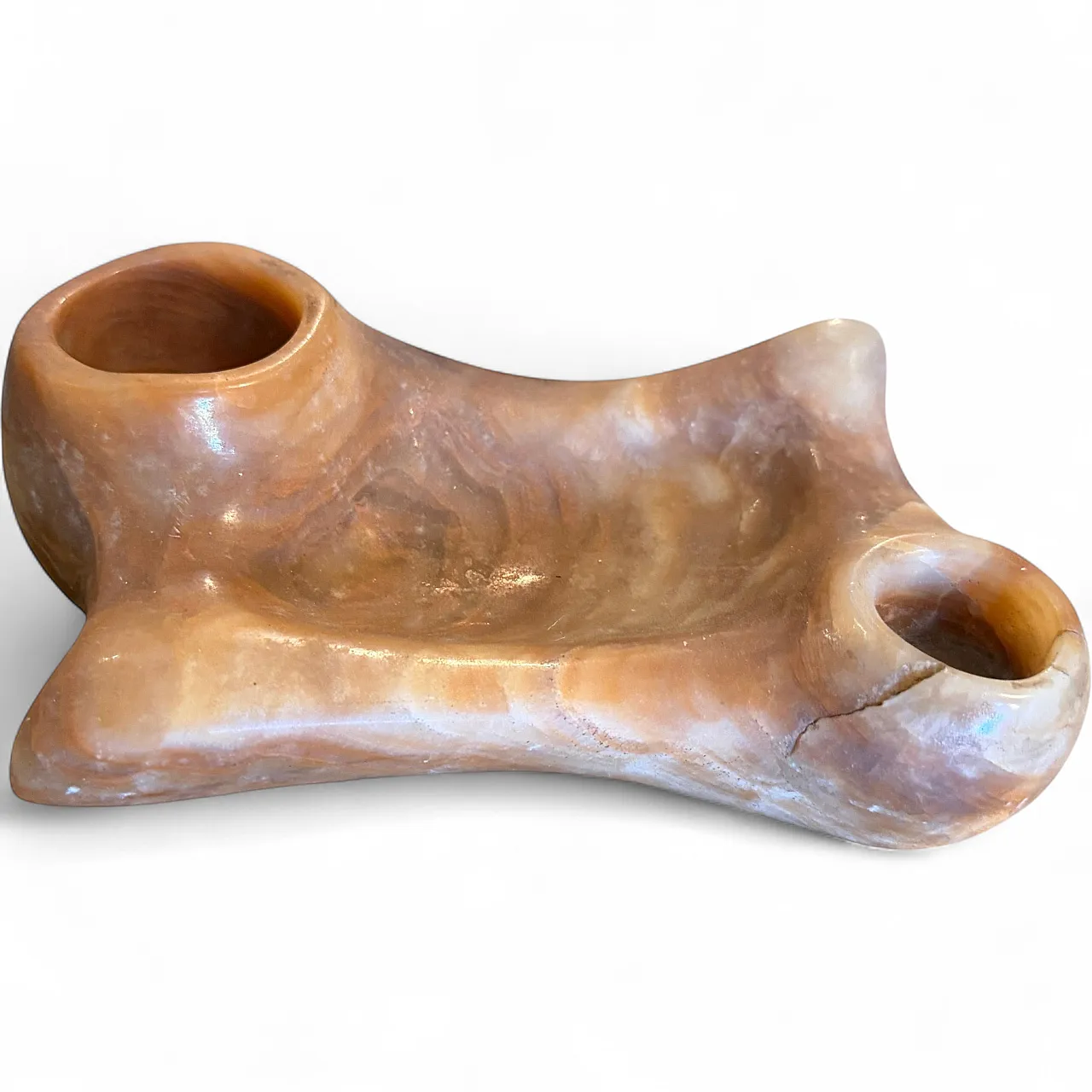 Art Deco hand-carved onyx marble inkstand, 1930s 17