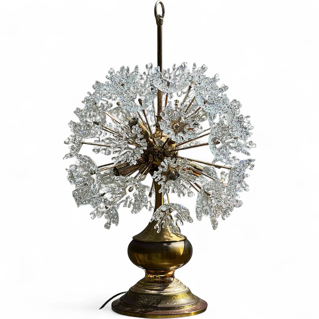 Lampada da tavolo scultorea in vetro di Murano, anni ’60 13