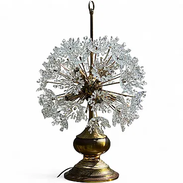 Lampada da tavolo scultorea in vetro di Murano, anni ’60