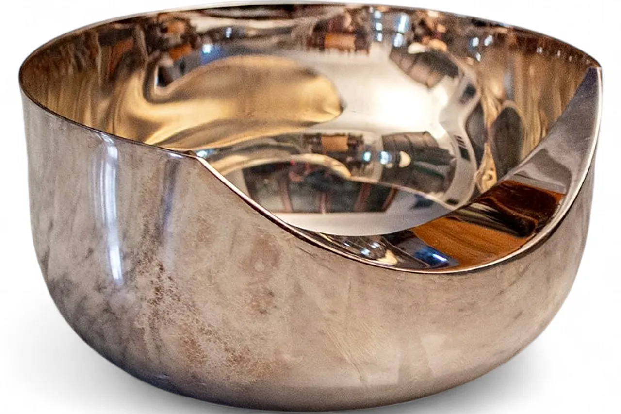 Silver-plated sculpture bowl by Lino Sabattini, 1970s 6