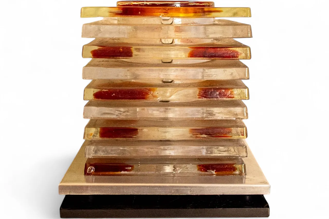 Murano glass table lamp by Albano Poli for Poliarte, 1970s 5