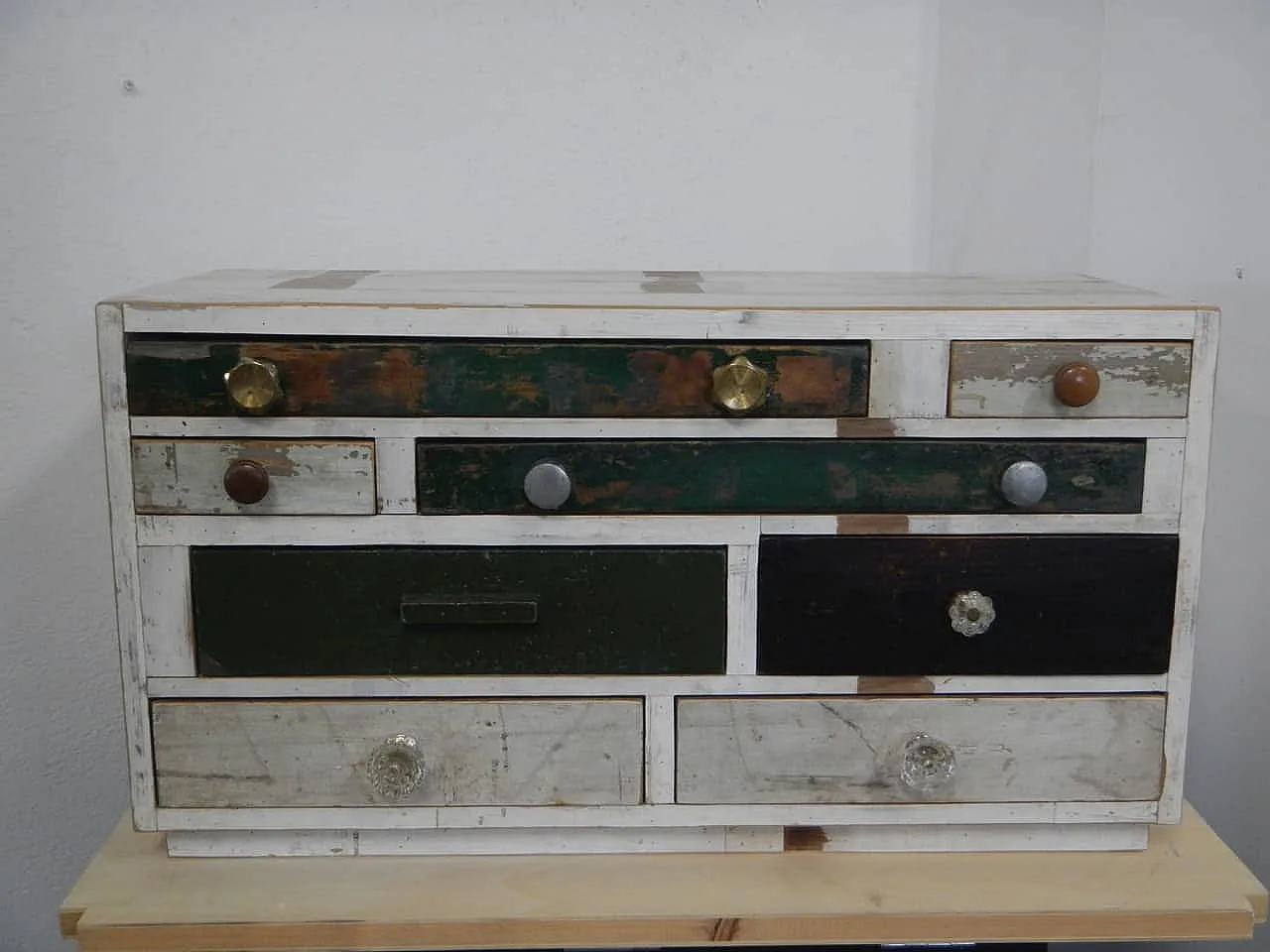 Table chest of drawers 8 drawers 1980 1