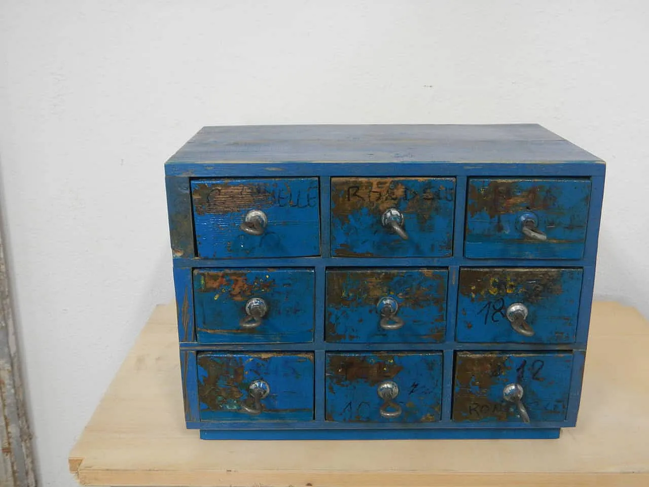Workshop chest of drawers 9 drawers 1970 1