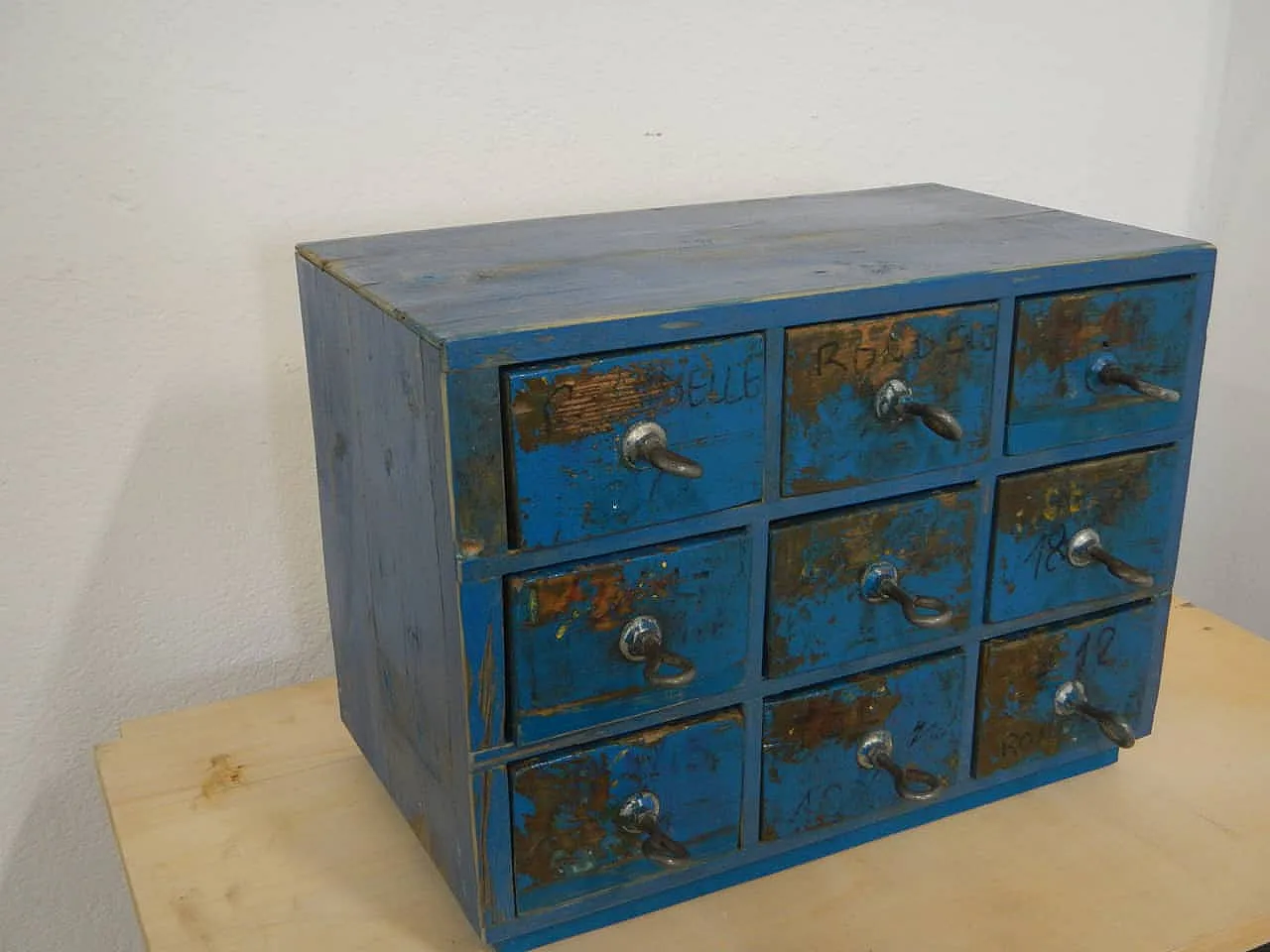 Workshop chest of drawers 9 drawers 1970 2