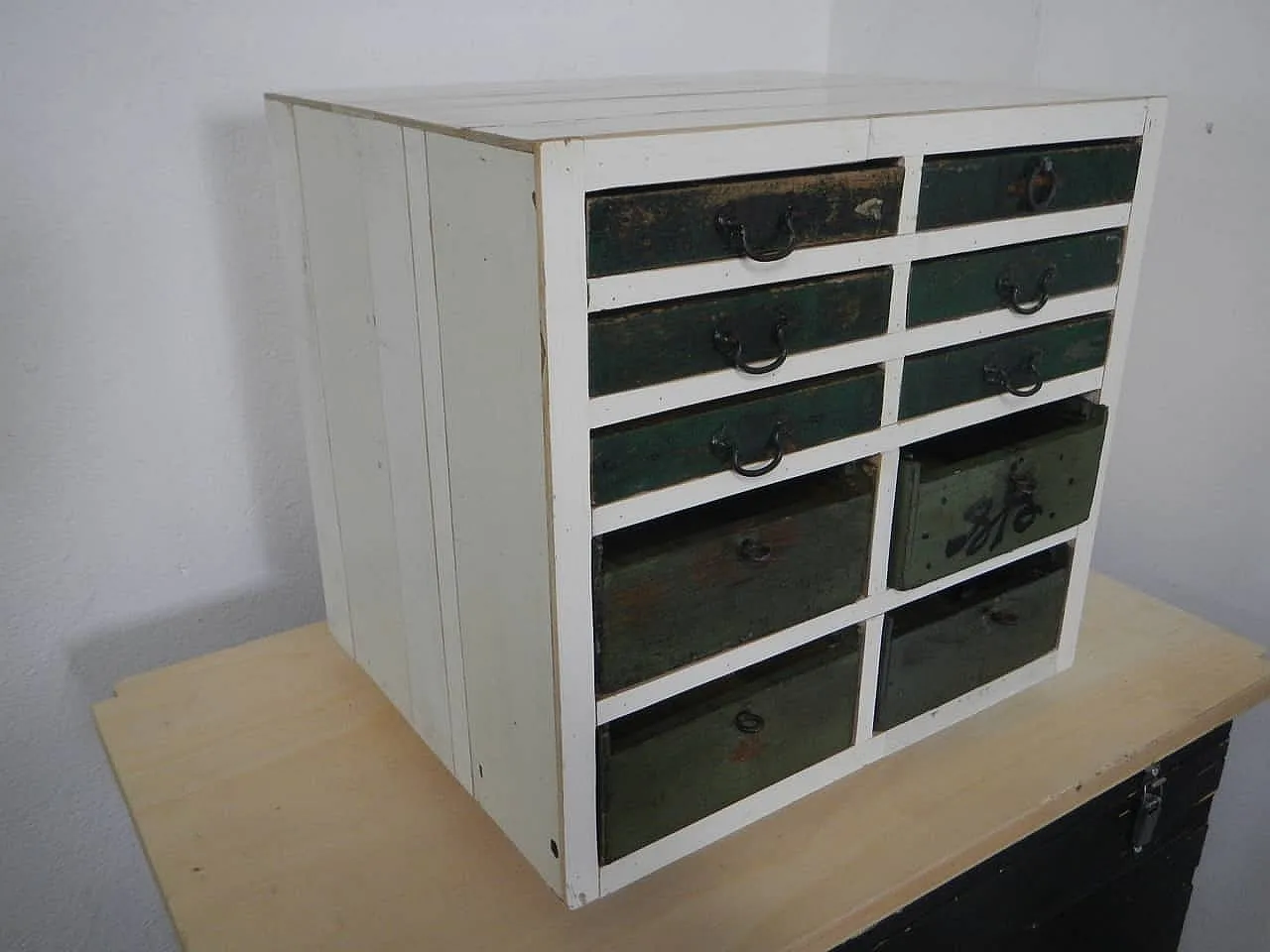 Table chest of drawers 10 drawers 1980 3