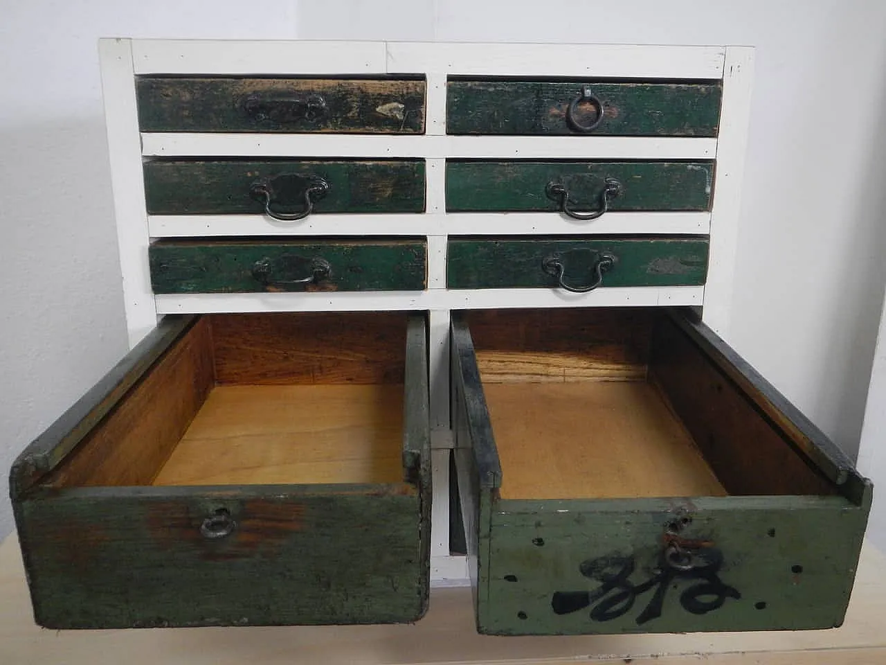 Table chest of drawers 10 drawers 1980 9