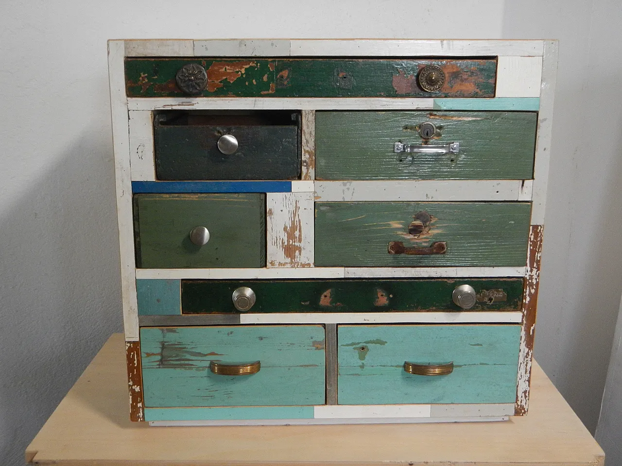 Table chest of drawers 8 drawers 1980 1
