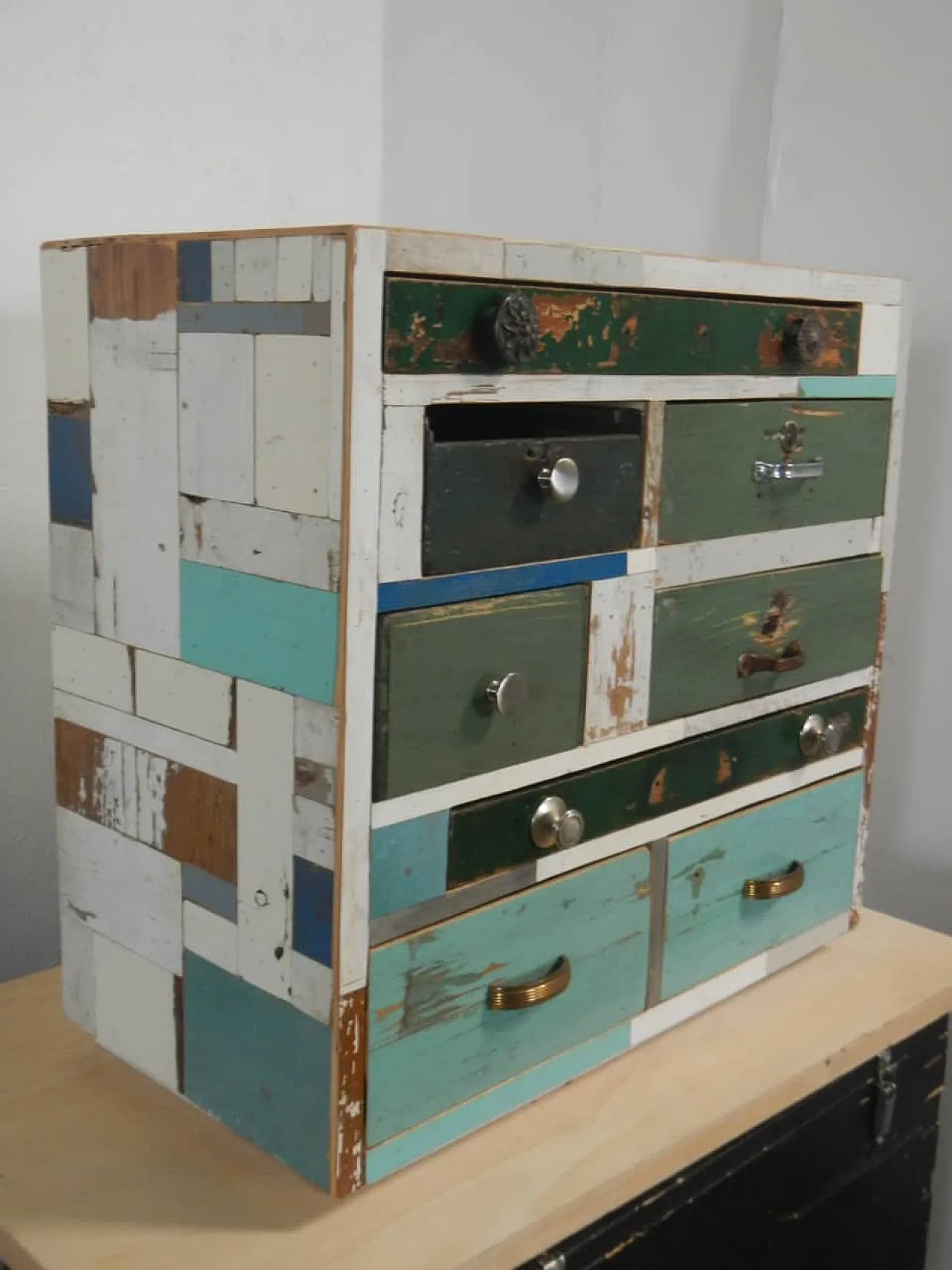 Table chest of drawers 8 drawers 1980 2