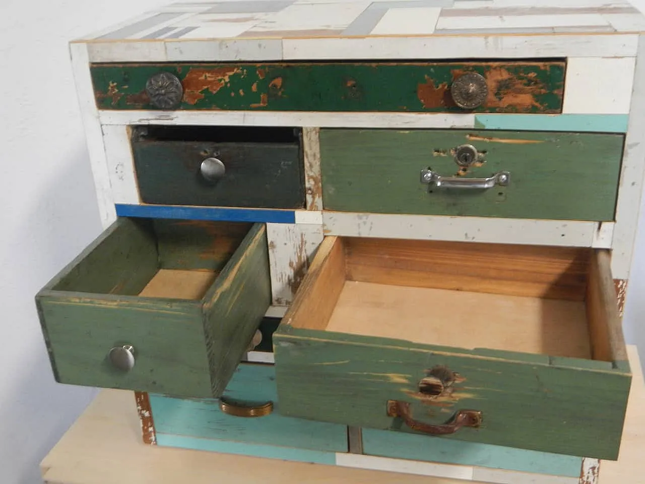 Table chest of drawers 8 drawers 1980 8