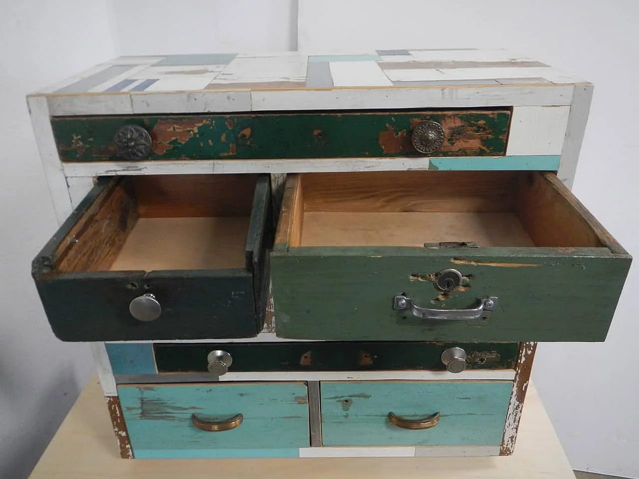 Table chest of drawers 8 drawers 1980 9
