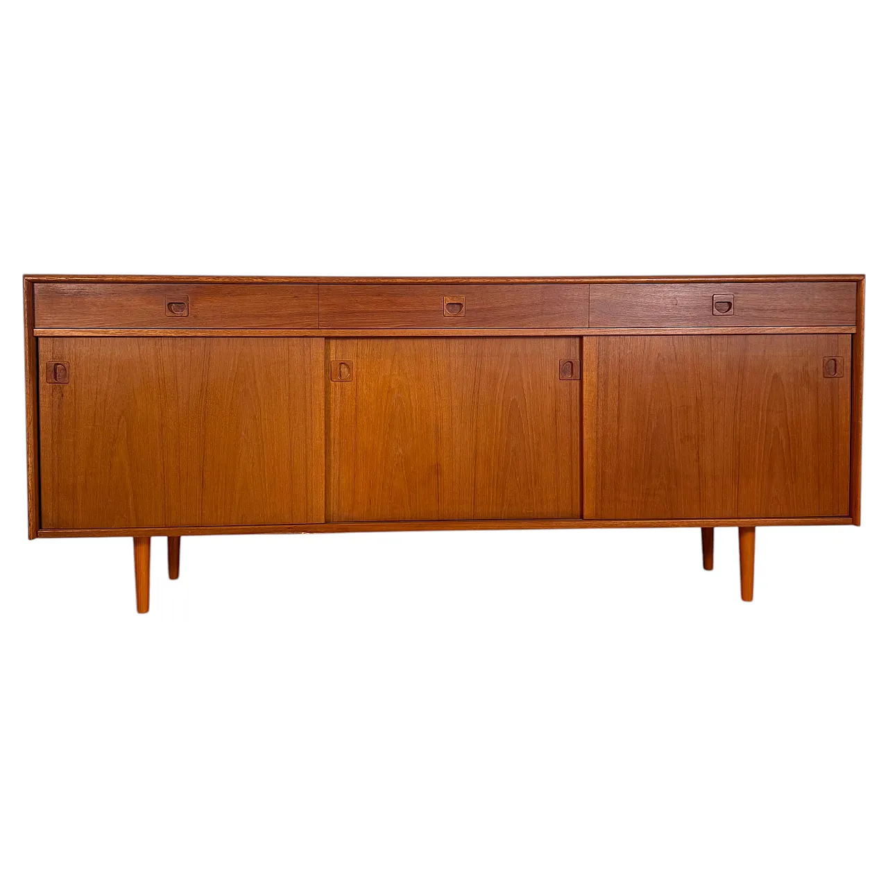 Danish Scandinavian Modern teak sideboard, 1960s 1