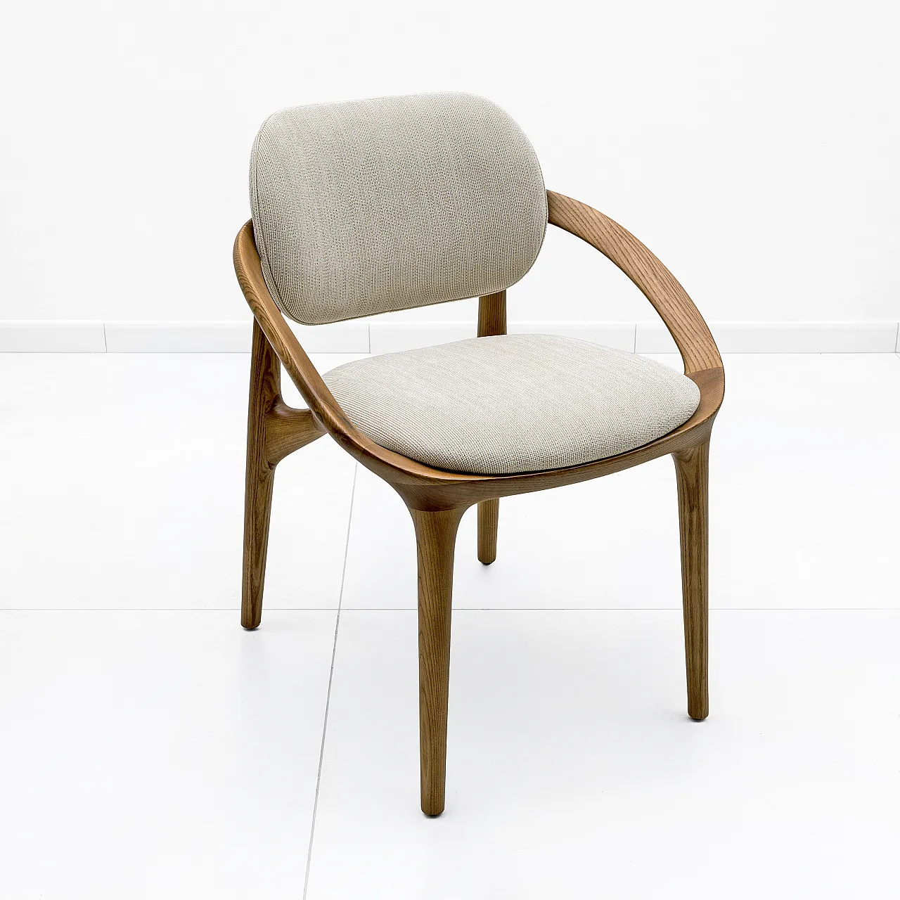 6 contemporary Italian dining chairs with curved frame, 2000s 2