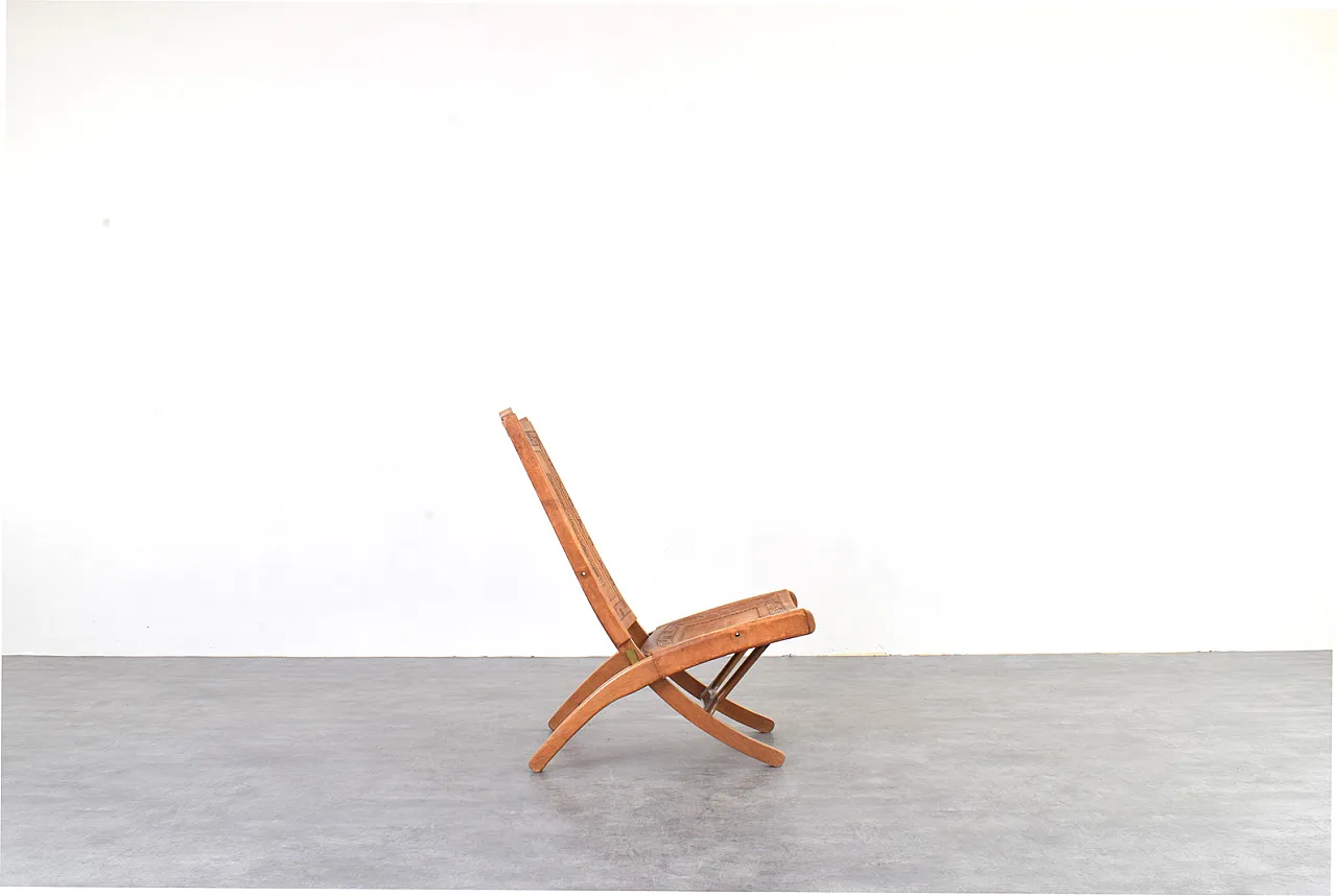 Sedia pieghevole di Ángel Pazmiño per Muebles de Estilo, anni '60. 3