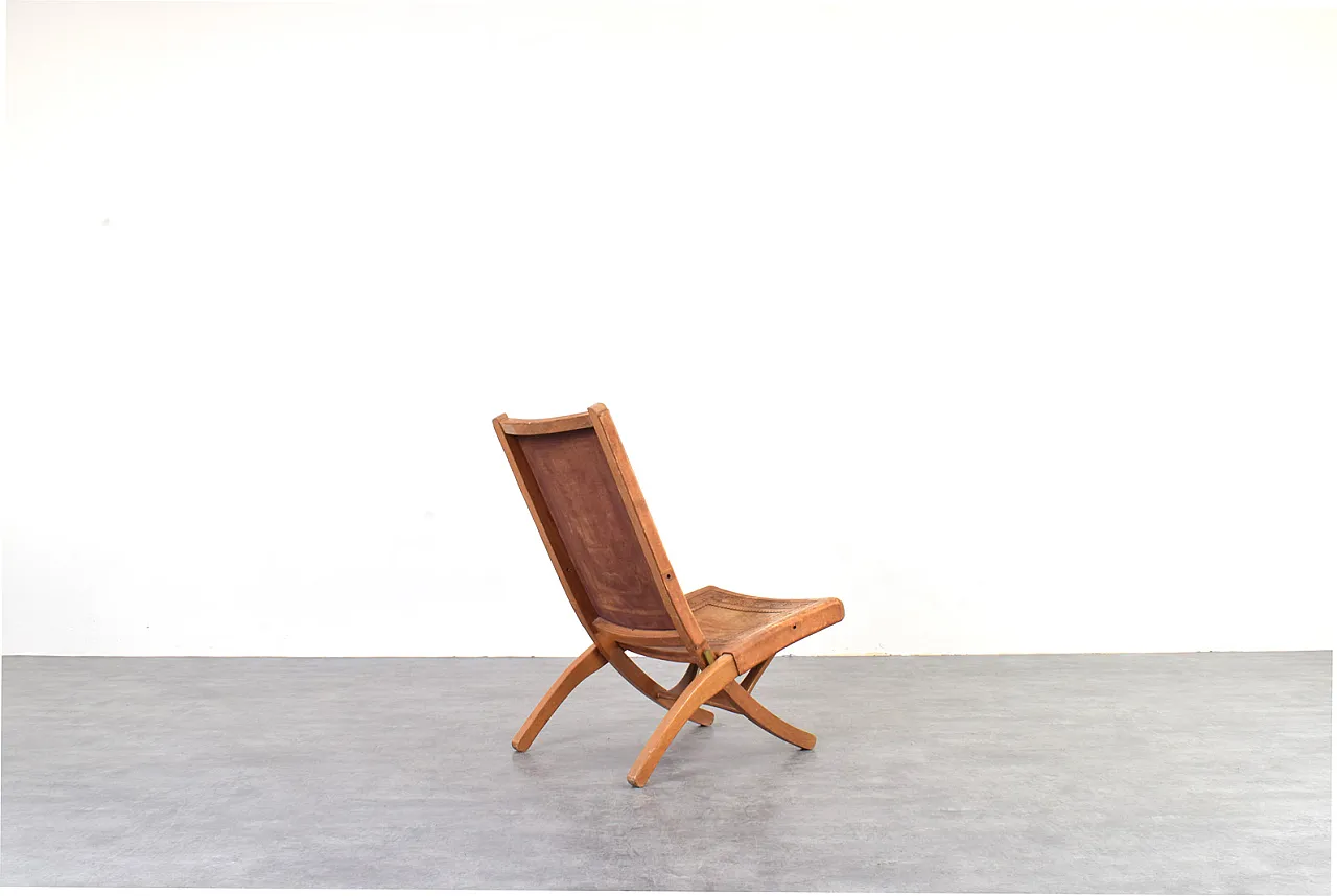 Sedia pieghevole di Ángel Pazmiño per Muebles de Estilo, anni '60. 5