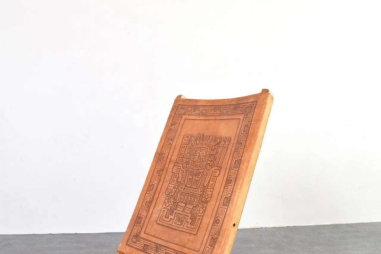 Sedia pieghevole di Ángel Pazmiño per Muebles de Estilo, anni '60. 7