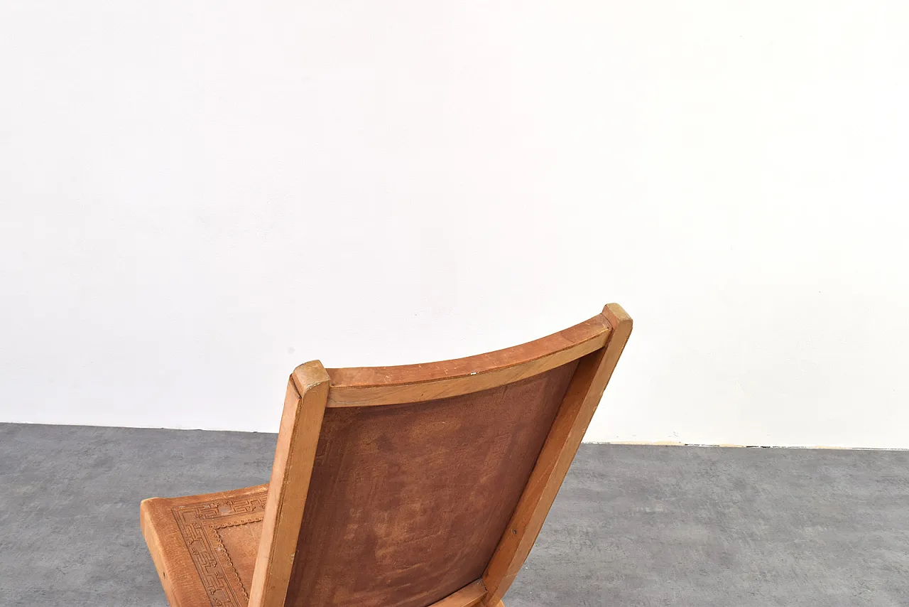 Sedia pieghevole di Ángel Pazmiño per Muebles de Estilo, anni '60. 10