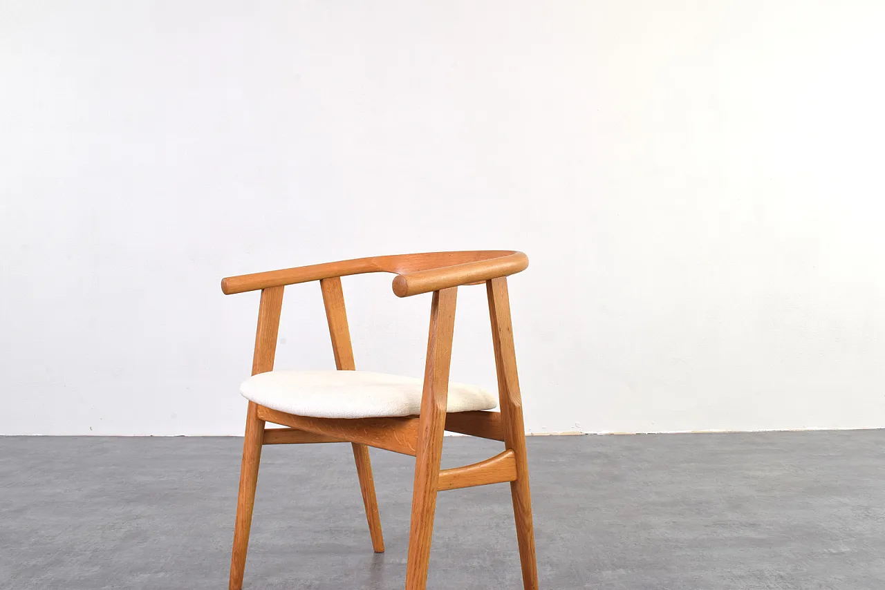 Sedia da pranzo Mid-Century in quercia di Hans Wegner per Getama, anni '70. 8