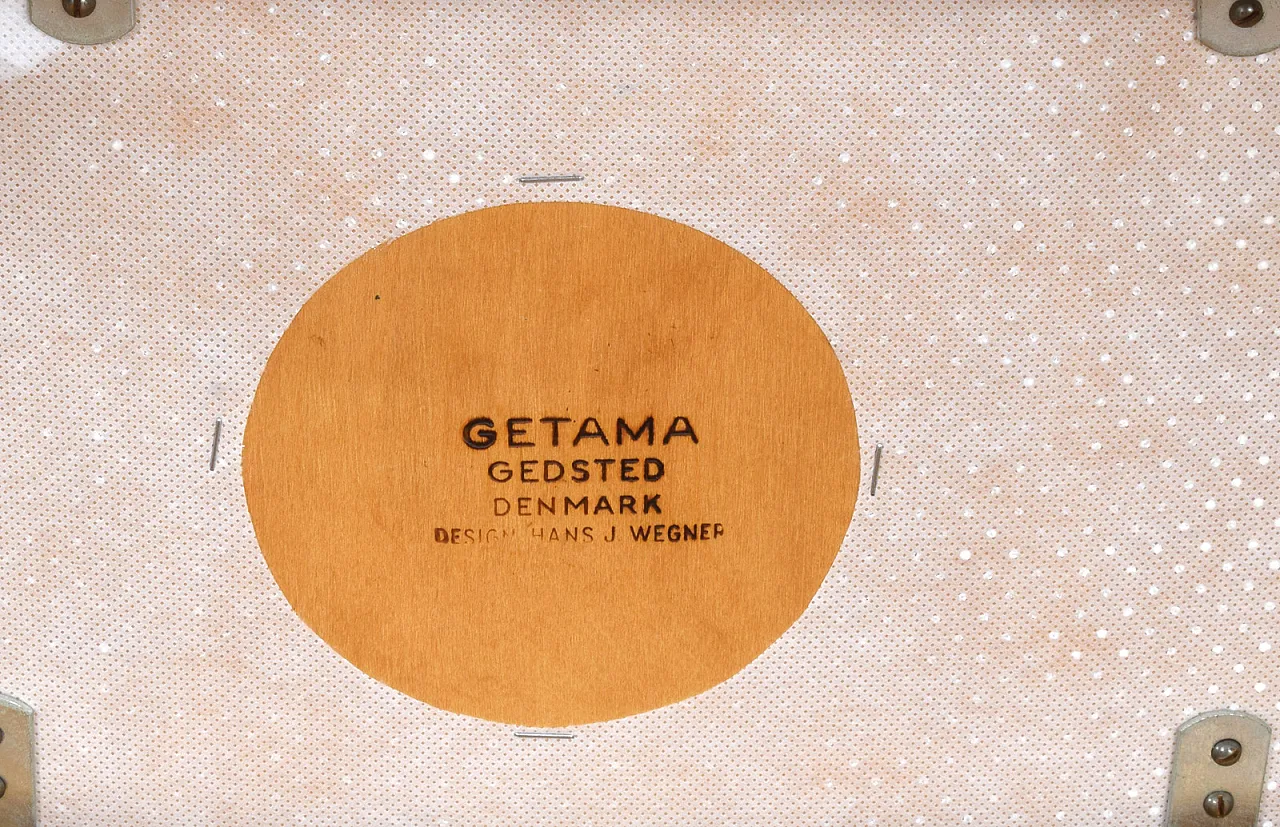 Sedia da pranzo Mid-Century in quercia di Hans Wegner per Getama, anni '70. 11