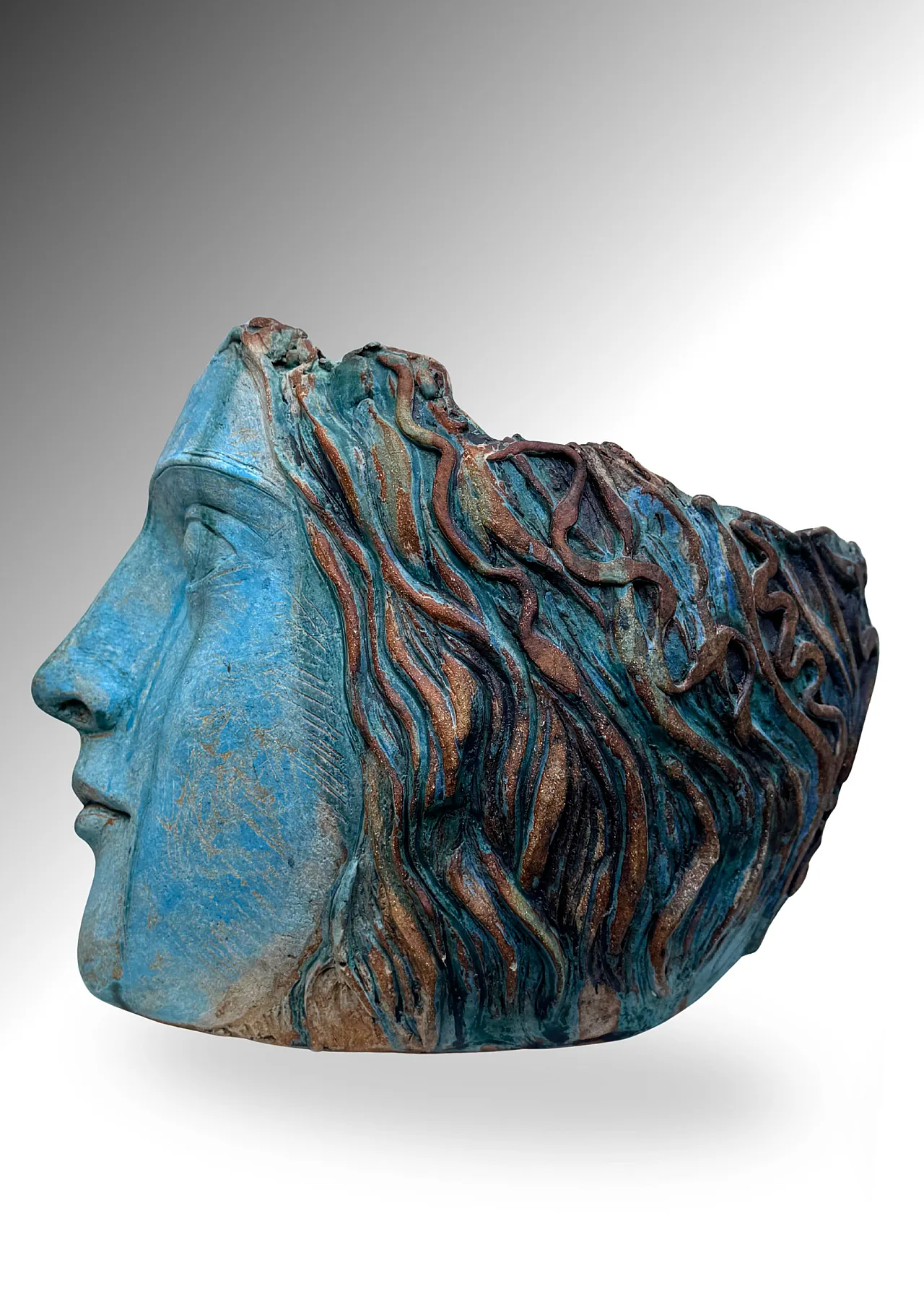 MARYLYN HYDE, vaso scultoreo in ceramica gres, anni '70 3