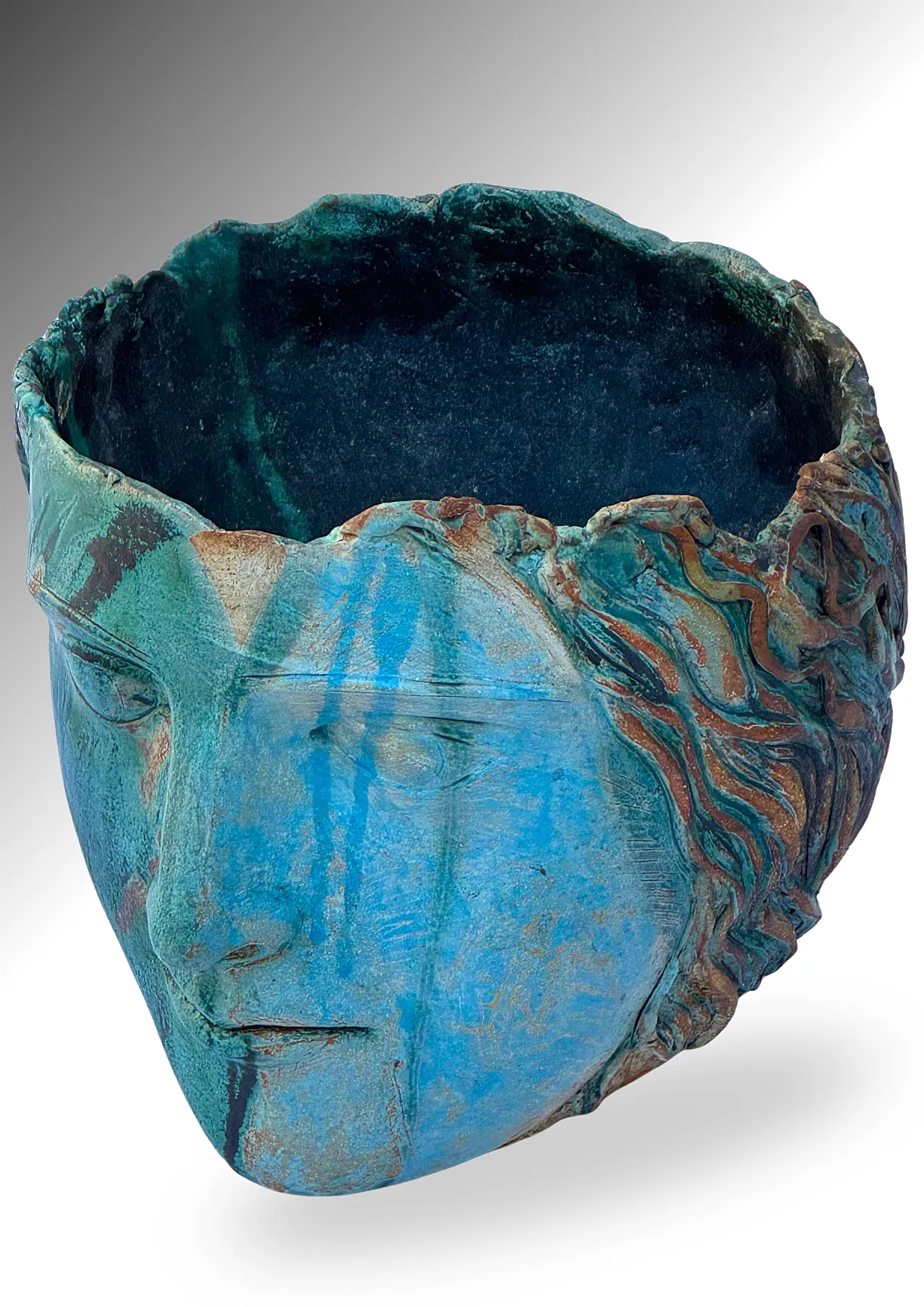 MARYLYN HYDE, vaso scultoreo in ceramica gres, anni '70 6