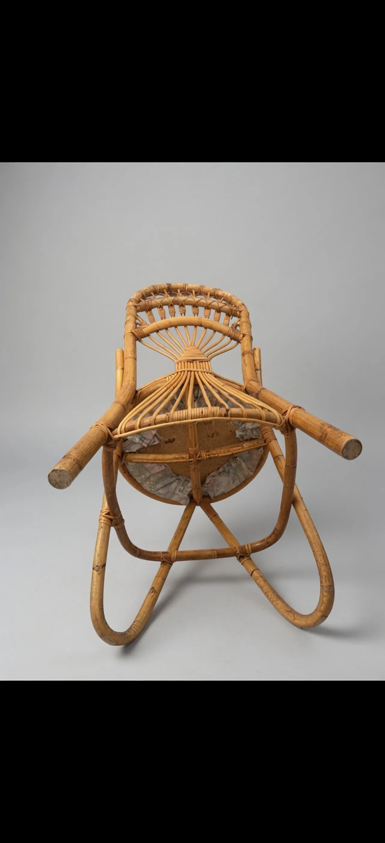 Pair of Bamboo and Wicker Chairs, 70s 4
