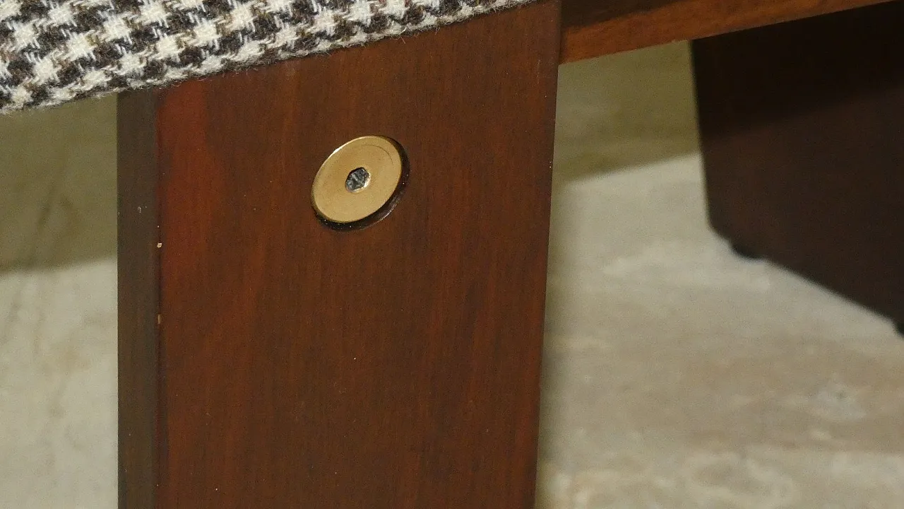 4 Sedie in legno e tweed di Acerbis International, Italia, anni '80 22