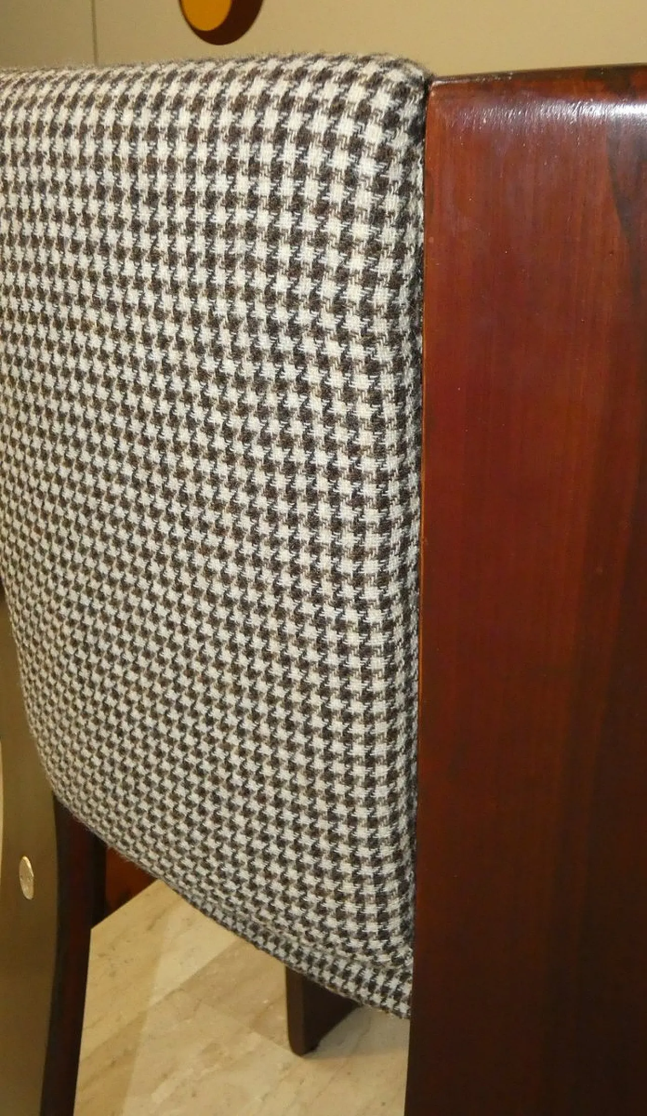 4 Sedie in legno e tweed di Acerbis International, Italia, anni '80 25