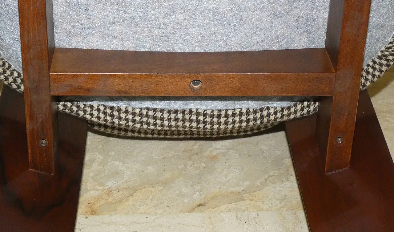 4 Sedie in legno e tweed di Acerbis International, Italia, anni '80 28