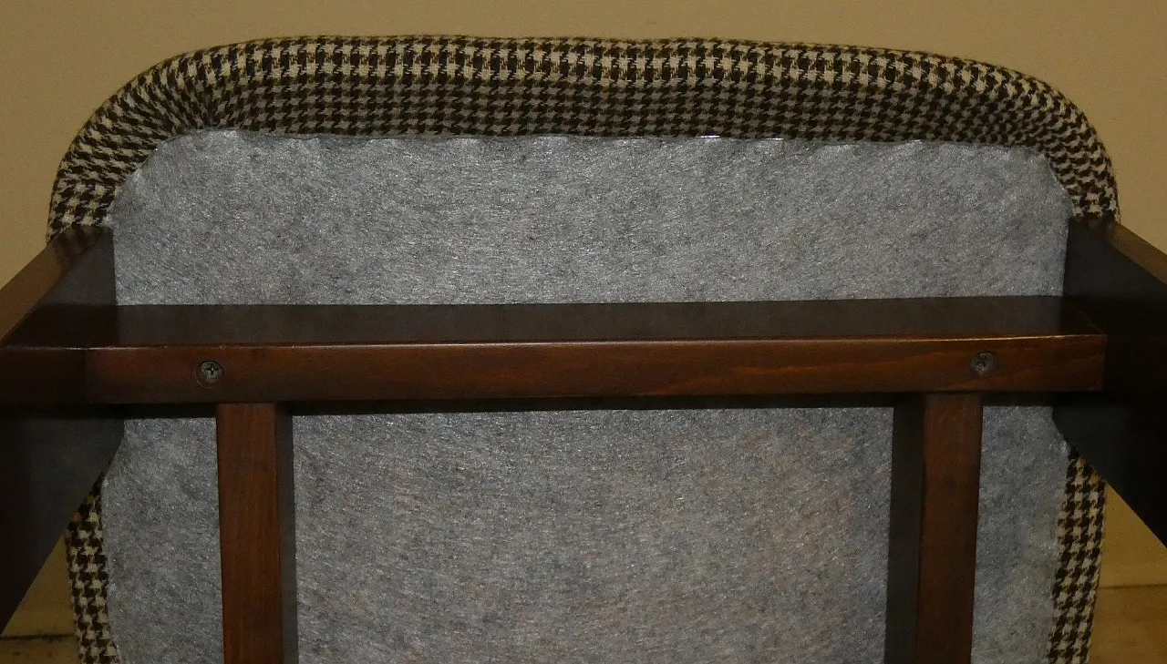 4 Sedie in legno e tweed di Acerbis International, Italia, anni '80 29