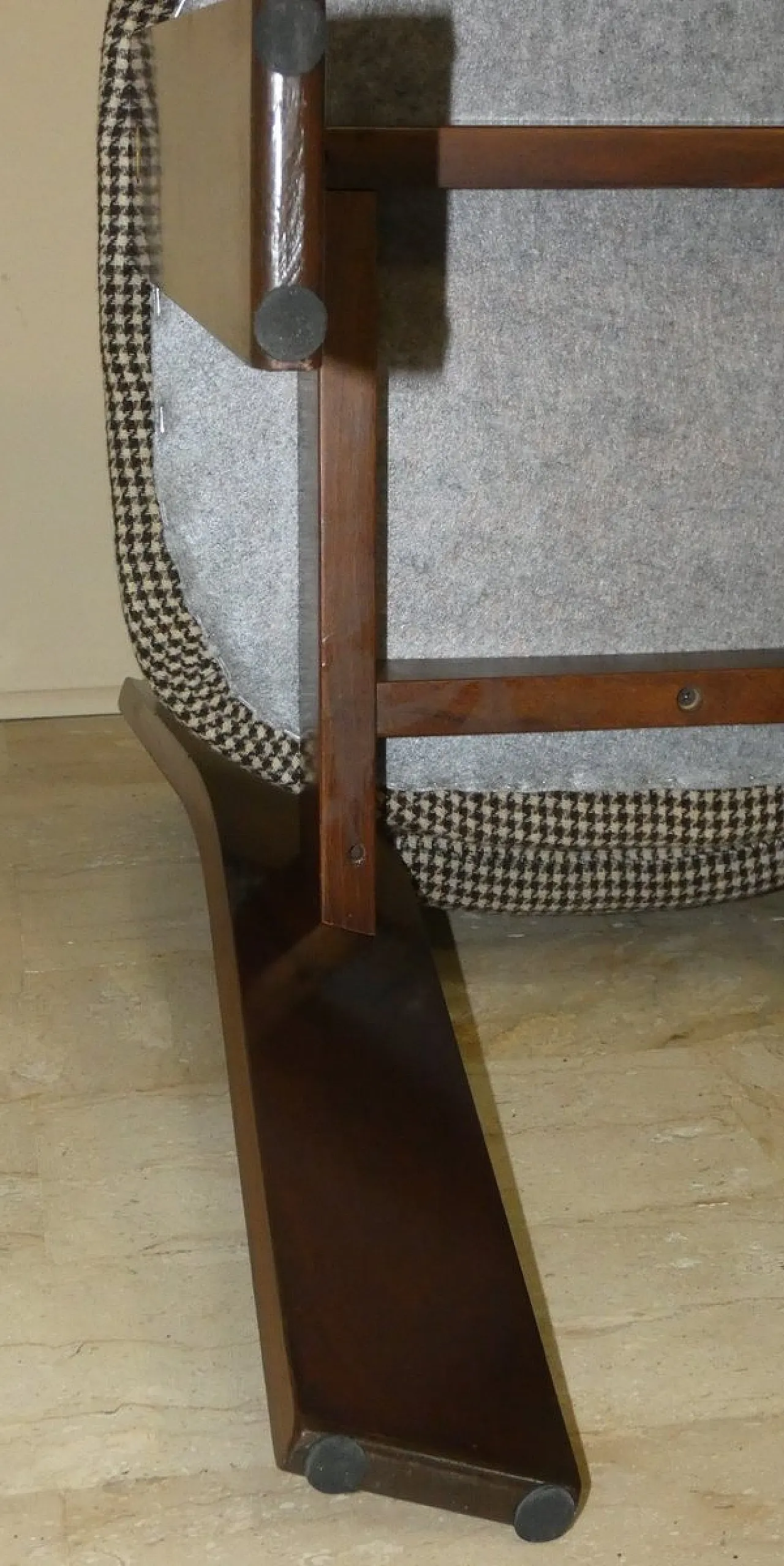 4 Sedie in legno e tweed di Acerbis International, Italia, anni '80 30