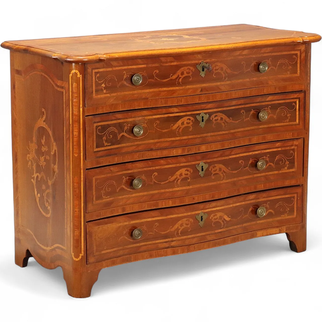 Baroque chest of drawers in walnut, 18th century 11