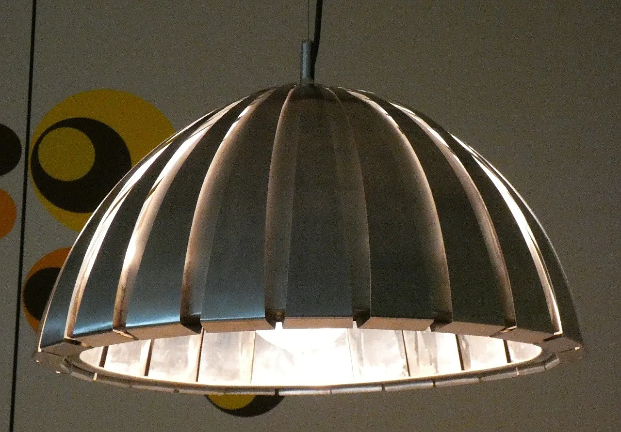 Lampada a sospensione Calotta di Elio Martinelli per Martinelli Luce, Italia, anni '70 7