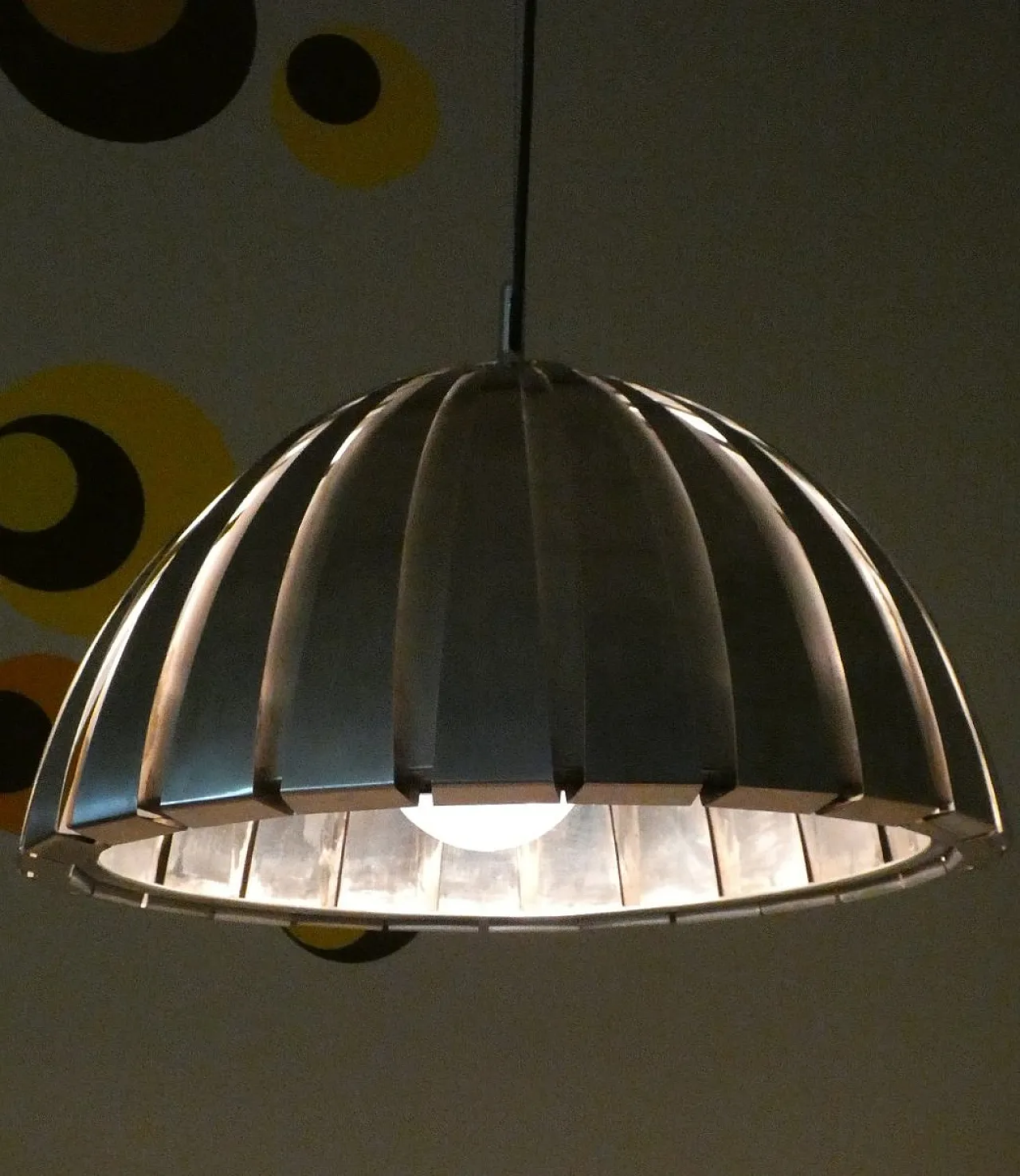 Lampada a sospensione Calotta di Elio Martinelli per Martinelli Luce, Italia, anni '70 9