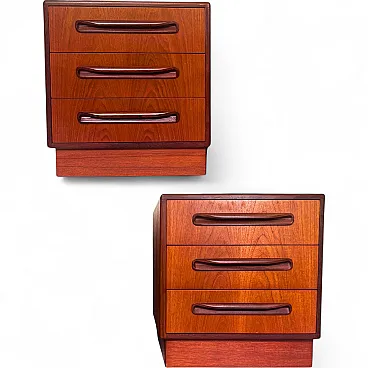 Coppia di comodini in teak di E. Gomme per G-Plan England, anni '60