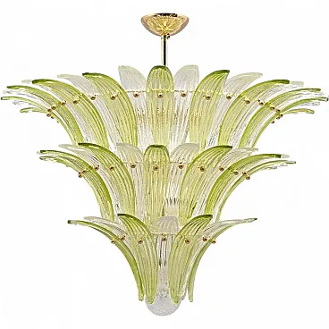 Mid-Century Murano glass palmette chandelier, 20th century