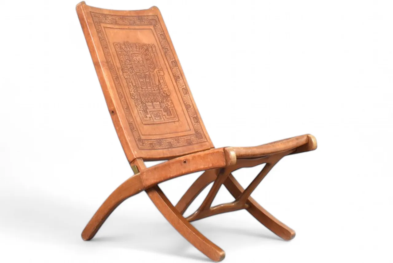Sedia pieghevole di Ángel Pazmiño per Muebles de Estilo, anni '60. 12