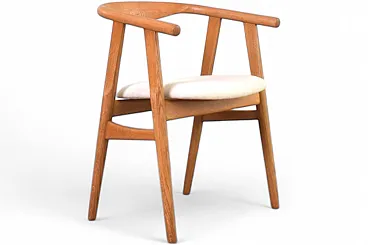 Sedia da pranzo Mid-Century in quercia di Hans Wegner per Getama, anni '70.