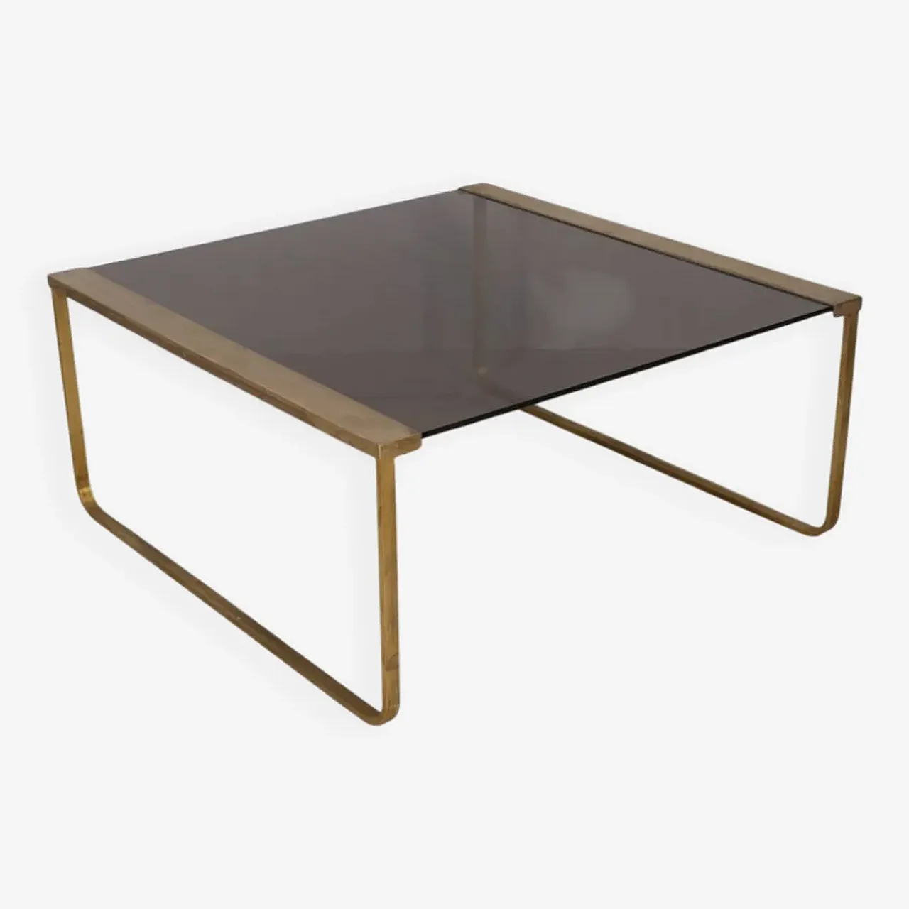 Brass and glass coffee table, 1960s 1