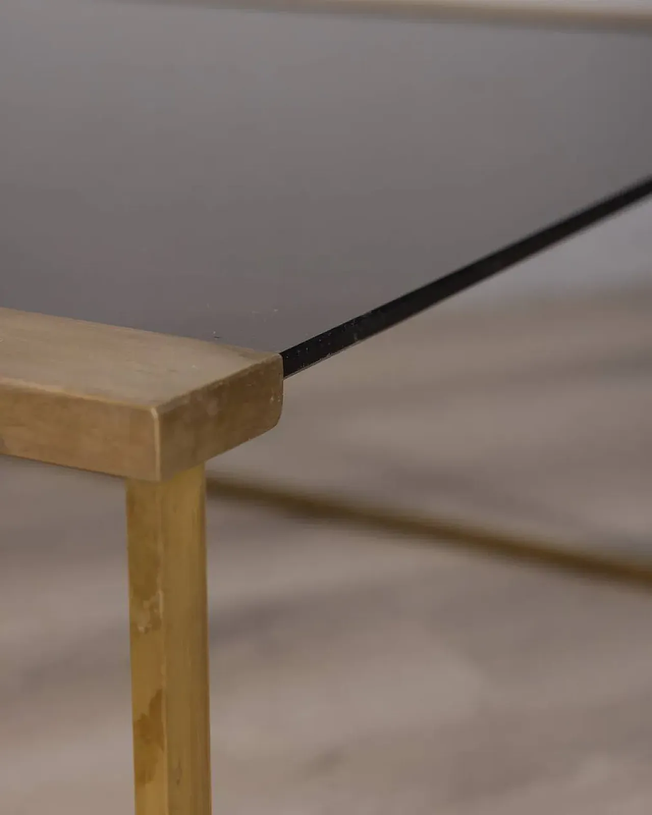 Brass and glass coffee table, 1960s 8