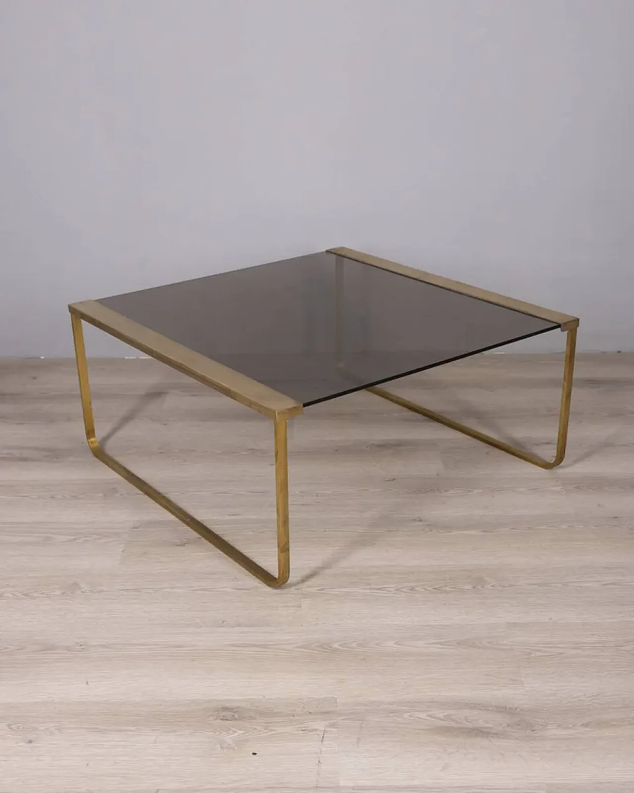 Brass and glass coffee table, 1960s 9